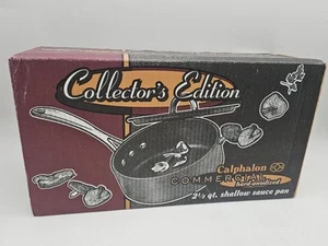 NUOVA padella per salsa bassa Calphalon COMMERCIALE ANODIZZATA DURA 2-1/2 qt con coperchio 308 - Foto 1 di 6