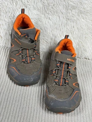Merrell M-Trail Chaser Gris Humo/Naranja Niños Talla 4M Cuero Senderismo Zapatos Foto 1 de 4