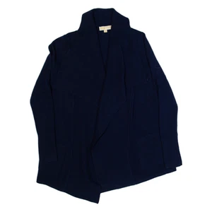 MICHAEL KORS Cardigan Womens Kimono Top Blue Long Sleeve Cashmere S - Picture 1 of 6