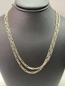 925 Sterling Silber Kubanische Figaro Halskette 30" Zoll 8,8 Gramm - Bild 1 von 4