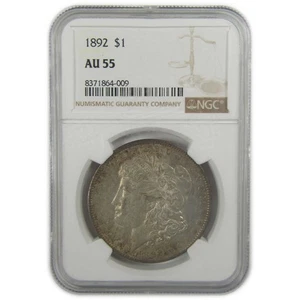 1892 Morgan Dollar AU 55 NGC Silver $1 Coin SKU:I21997 - Picture 1 of 4