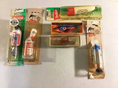 Señuelos de pesca vintage - Heddon Big Bud - Heddon Big Bud Coors - Cajas incluidas - 6 artículos Foto 1 de 2