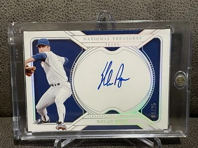 🔥Nolan Ryan 2025 National Treasures Personalized AUTO Silver SP 8/25 Texas - Image 1 of 4