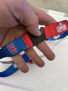 NBA Los Angeles Clippers Schlüsselband mit Breakaway Verschluss - Teamfarben *zweiseitig Neu mit Etikett* - Bild 1 von 8