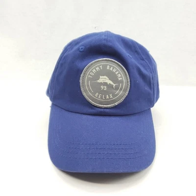NEW Tommy Bahama Hat Cap Strap Back Mens One Size Blue Relax Patch Cotton Logo - Image 1 of 4