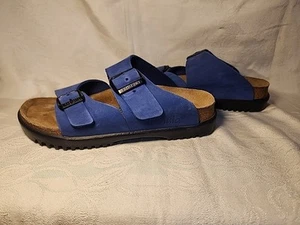 Birkenstock Betula Blue 240 Soft Footbed 2 Strap Sandals Women 37 6.5-7 - Picture 1 of 10