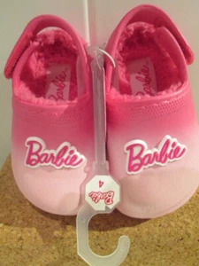 BARBIE clogs, hook & loop heel strap, pink ombre, fluffy interior, US4, BNWT - Picture 1 of 5