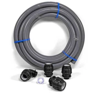 Poolanschluss-SET 12m Flexrohr Ø 50mm + 4 Flex-Fittinge, Dichtband Schwimmbad - Bild 1 von 9