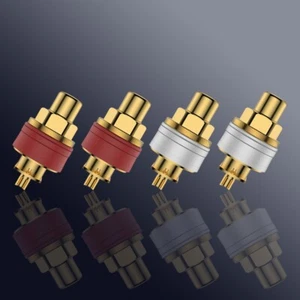 Viborg HI-End 24K Gold Plated RCA Socket Connector Pure Copper Audio Female Jack - Picture 1 of 13