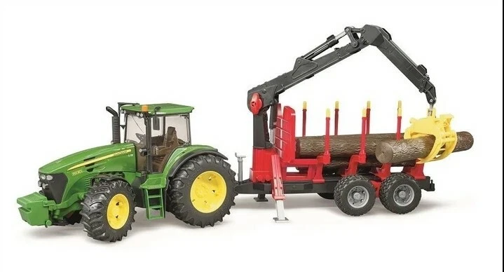 Bruder 09821 John Deere 7930 w/ Logging Trailer, Crane and 4 Logs - Image 1 of 1