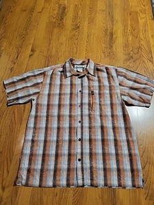 COLUMBIA SPORTSWEAR CO LARGE PLAID CHEST SECURITY POCKET  NEW 42" - Picture 1 of 11