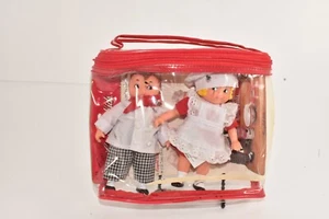 1995 FIBRE-CRAFT 5" GIRL & BOY CAMPBELL'S SOUP KIDS DOLL AS CHEF'S - Picture 1 of 10