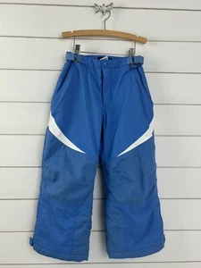 Boys LANDS' END Sz 6 Snow Ski Pants Bottoms Blue White Nylon - Picture 1 of 10