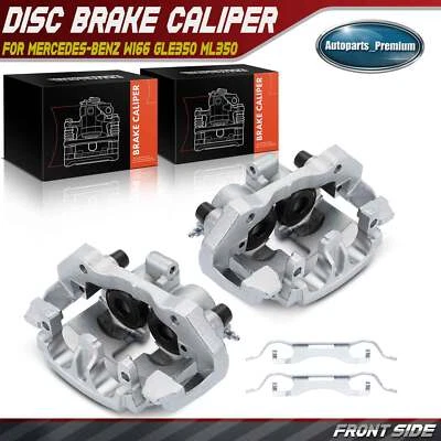 2x Front Side Disc Brake Caliper w/ Bracket for Mercedes-Benz W166 GLE350 ML350 - Image 1 of 4