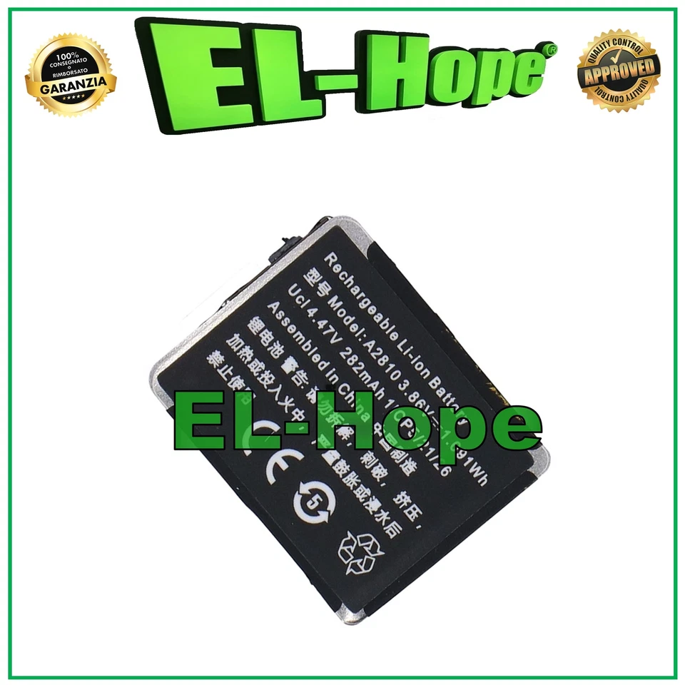 BATTERIA A2810 PER APPLE WATCH SERIE 8 GENERAZIONE 41 mm 282 mAh PARI ORIGINALE - Immagine 1 di 1