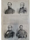 General McDowell & Mansfield Brady Photo 1861 Harpers Weekly Civil War Engraving