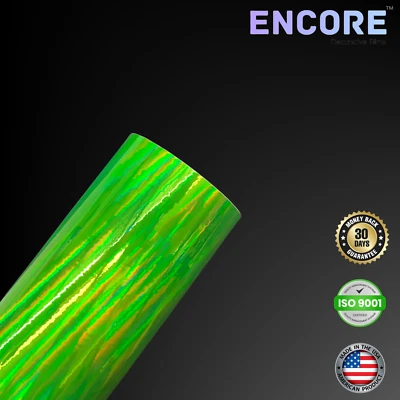 Encore® EFX21 Neon Green Holographic Vinyl for Decals/Stickers - MADE IN USA
