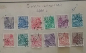 GERMAN DEMOCRATIC REPUBLIC set of 12 USED STAMPS - Picture 1 of 8