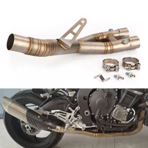 For Yamaha YZF R1 R1M 2015-2025 Mid Exhaust Link Pipe Slip On 55mm Muffler Tips - Picture 1 of 9