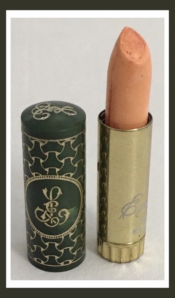 Vtg Estee Lauder Re Nutriv Lipstick - NECTARINE - RARE Green & Gold Tube - NOS - Image 1 of 4