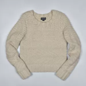POLO Jeans Ralph Lauren Damen Vintage WOLLE Pullover Strick Elfenbein USA Flag S - Bild 1 von 8