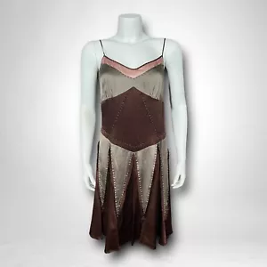 Mademoiselle Mulberry Silk Dress Sz 6 Y2K Beads Fairy Romantic Festival Princess - Picture 1 of 7