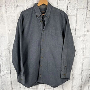 Woolrich Mens Blue/Gray Flannel Shirt XL Thick Cotton Shacket W44 - Picture 1 of 6