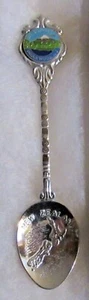 #764) SILVER PLATED TEA SPOON MOUNT EGMONT TARANAKI DORMANT VOLCANO NEW ZEALAND - Picture 1 of 2