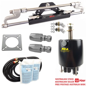 BSA Heavy Duty Hydraulic Boat Outboard Steering Kit 150HP - 300HP Suits Mariner - Picture 1 of 12