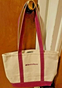 Vintage LL Bean Boot & Tragetasche Crinkle Saw Tag EY Pink Magenta Medium 17x11 USA - Bild 1 von 10