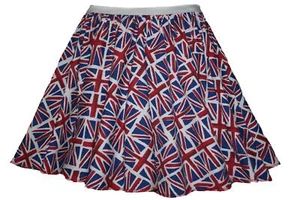 Adults Union Jack Flag Skirt United Kingdom Great Britain VE Day Fancy Dress - Picture 1 of 3