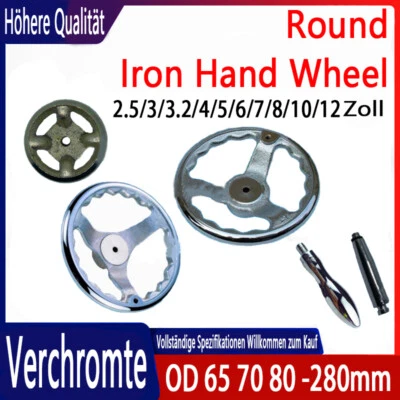 2.5,3,4,5,6,7-12" Drehkurbel Handrad Stellrad Maschinenkurbel Metall Verchromte - Bild 1 von 4
