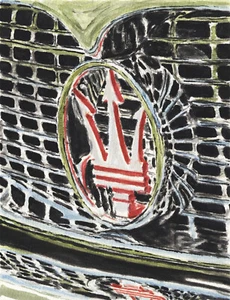 "Maserati Grille" 12"X16" signierter nummerierter Giclée-Druck von Richard Lewis - Bild 1 von 1
