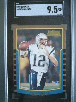 2000 Bowman #236 Tom Brady Rookie Rc SGC 9.5 **GOAT** looks a 10 - Image 1 of 4