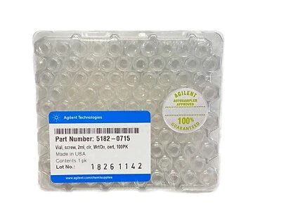 (100/Pk) AGILENT 2mL Clear Vials w/External Thread 12x32mm Marking Spot 51820715 - Image 1 of 4