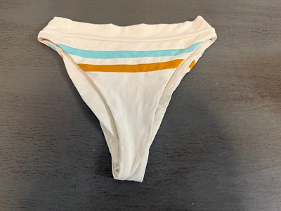 bitsy cut NEW white   L SPACE lined swimsuit bikini bottom size small - Image 1 of 2