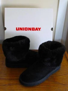 UNIONBAY Women's Black Ankle Boot "Lou Lou" Slippers in Size 8M - Picture 1 of 1