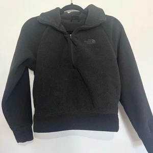 The north face fleece black pullover v neck collared outdoors camping size XS - Picture 1 of 3