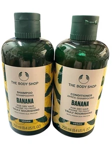 The Body Shop Truly Nourishing Banana Shampoo & Conditioner Duo 250ml /8.4oz-New - Picture 1 of 4