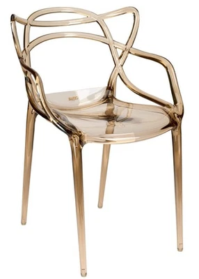 Silla Orbit Resina Transparente Cobre - Diseño Moderno de Chivari Foto 1 de 4