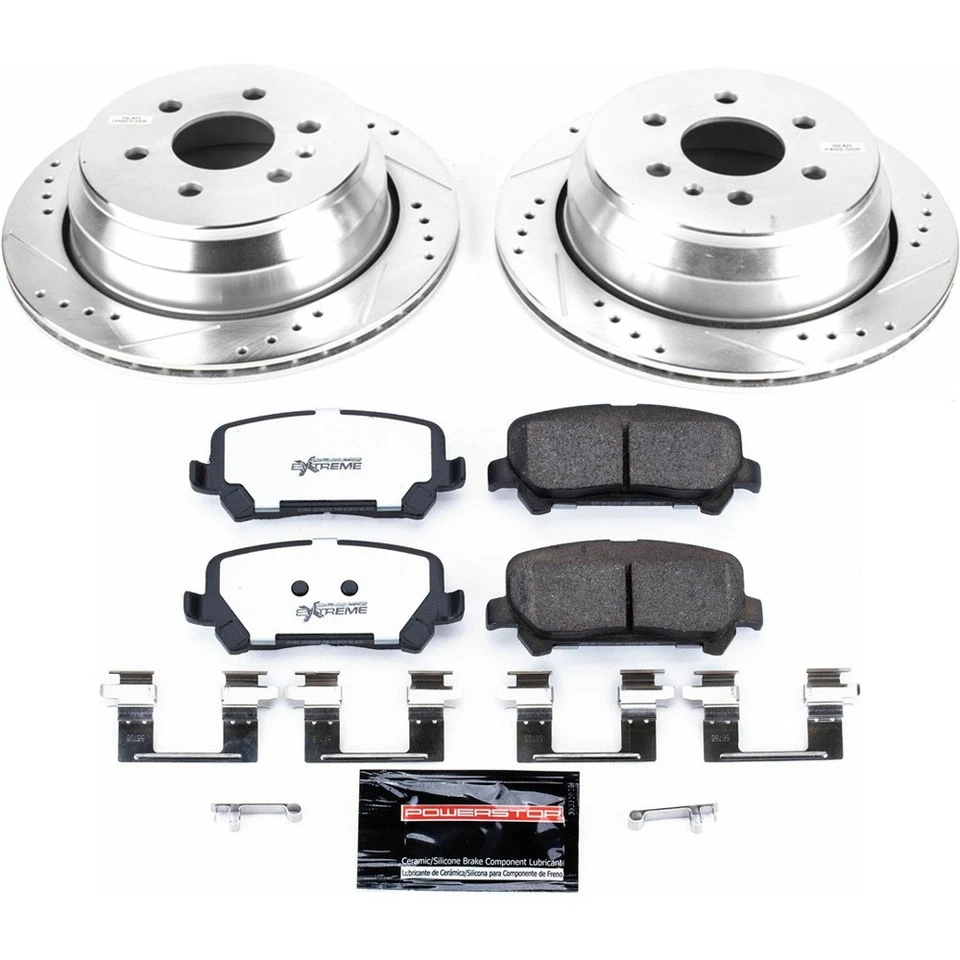Kit de pastillas de freno y rotores traseros PowerStop para Chevy Colorado GMC Canyon Foto 1 de 2