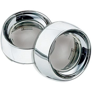 Kuryakyn 2107 Deep-Dish Bezels Chrome/Smoke Lens for Harley Deuce Style Signals - Image 1 of 3