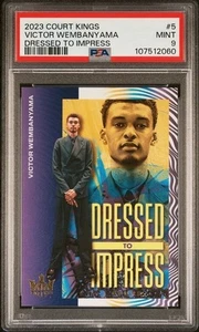 2023-24 Panini Court Kings Victor Wembanyama #5 Rookie Dressed to Impress PSA 9 - Bild 1 von 2