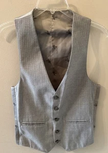 Vintage Playboy Pinstripe Suit Vest 70’s 5 Button Playboy Logo On Back (Small?) - Picture 1 of 12