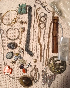 Huge Lot from the Jewelry Drawer-Necklaces/Pins/Pendants/2-B-Refurbished/ETC - Picture 1 of 22