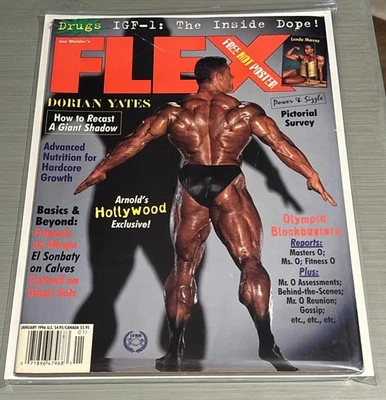Dorian Yates Mr. Olympia - FLEX Bodybuilding Magazine - January 1996 - Image 1 of 4