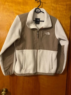 Chaqueta polar The North Face Denali Polartec beige cremallera completa para mujer talla mediana Foto 1 de 4