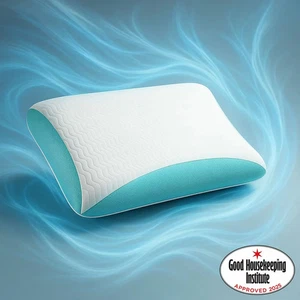 REM-Fit Cool Gel Memory Foam Kissen orthopädische Unterstützung fester bequemer Schlaf - Bild 1 von 7