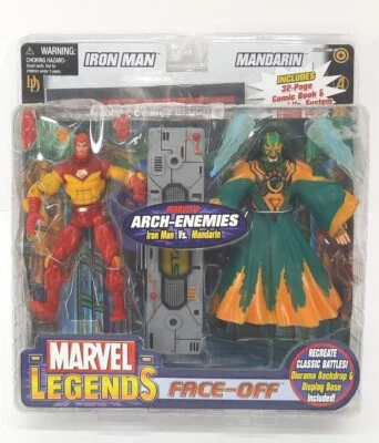 全新IP 2006 ToyBiz 漫威传奇对面钢铁侠与普通话可动人偶套装 — 第 1/4 张图片