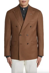 NEW Jack Victor Martin Brown Wool Double Breasted Sport Coat Sz 42S NWT $748 - Picture 1 of 18